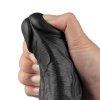 10 REAL SOFTEE Rechargeable TPE Vibrating Dildo(Black)